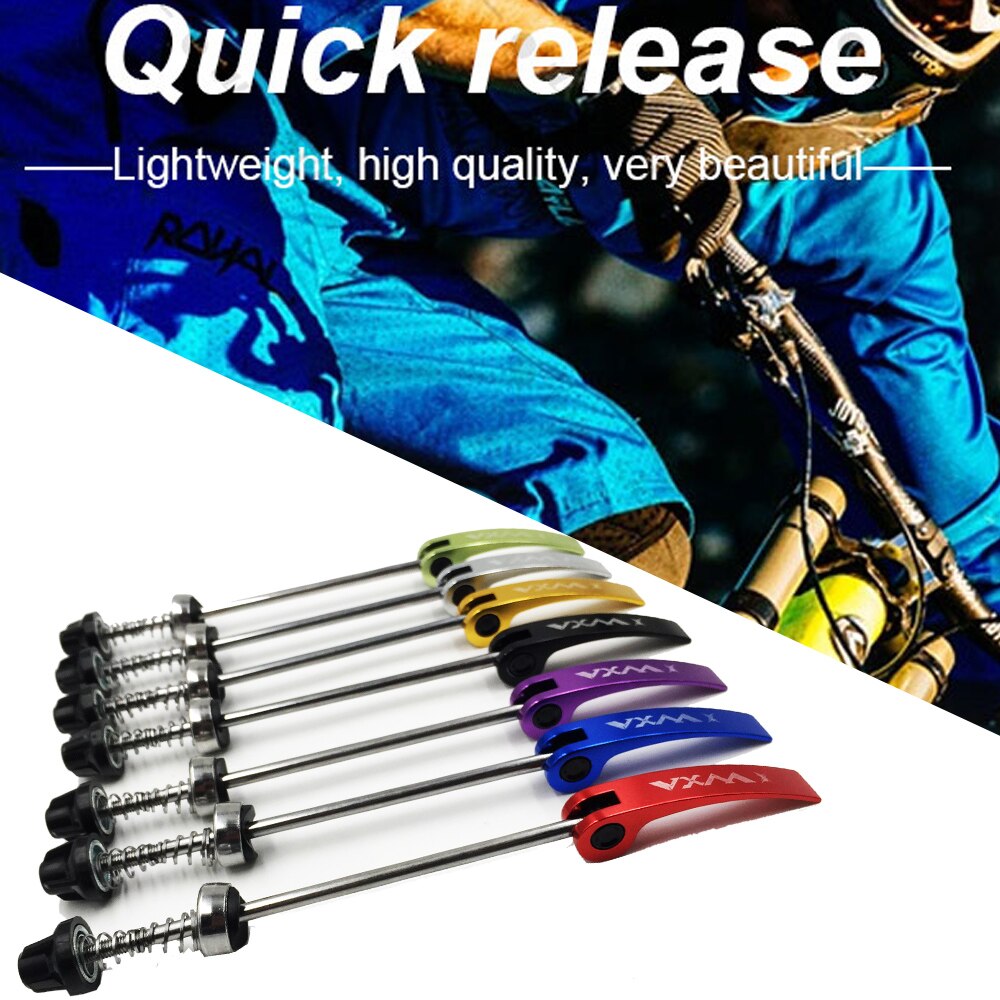 Bicycle Stainless Steel Axle Quick Release Lightest CNC Alloy Mountain Bicycle QR Skewers For 100mm/135mm MTB Hub Bicycle Parts