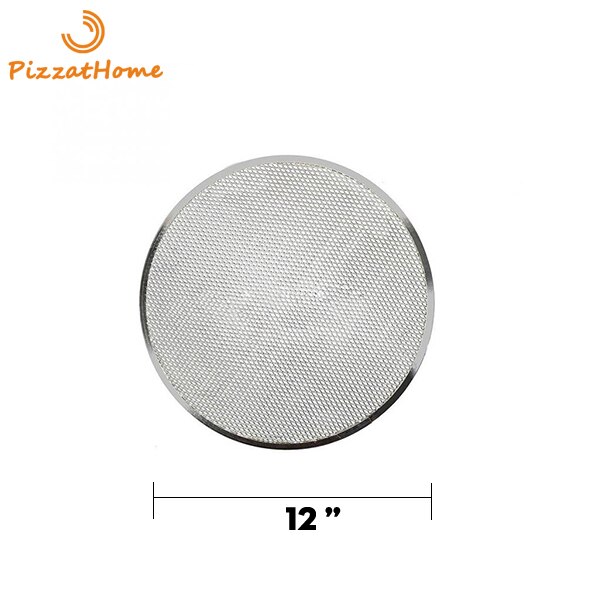 PizzAtHome 6 to 22 inch Pizza Stone Seamless Aluminum Mesh Pizza Pan Baking Screen Round Pizza Tool Oven Accessories Bake Ware: 12 inch