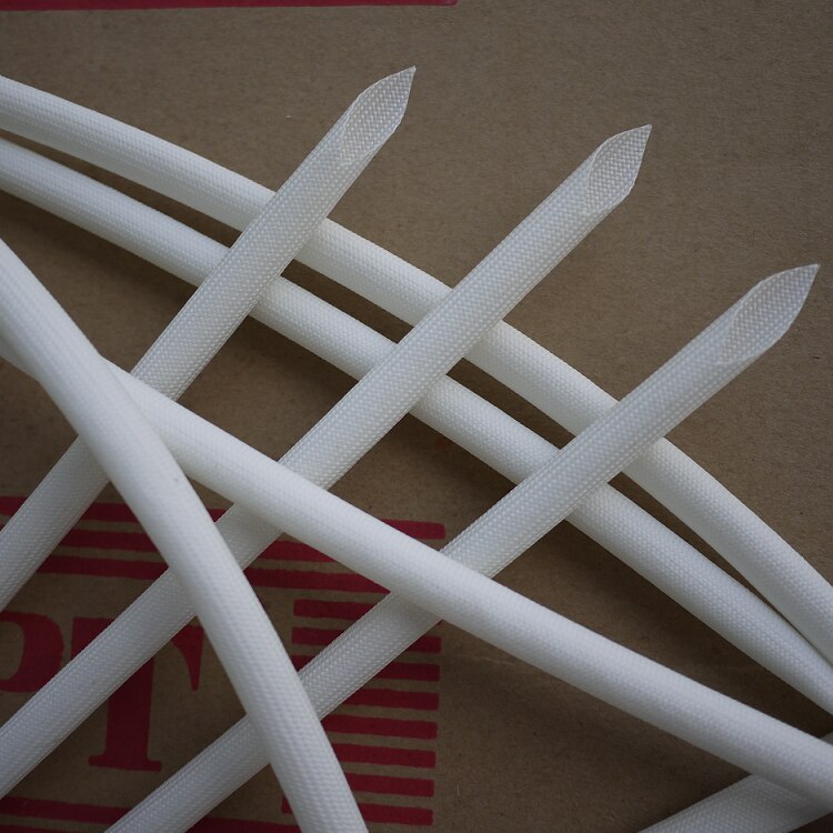 ID 12 millimetri in Fibra di Vetro Tubo di silicone Resina Filo Intrecciato Manica Ignifugo in Fibra di Vetro Cavo Isolato Proteggere Tubo di 200 Gradi. C