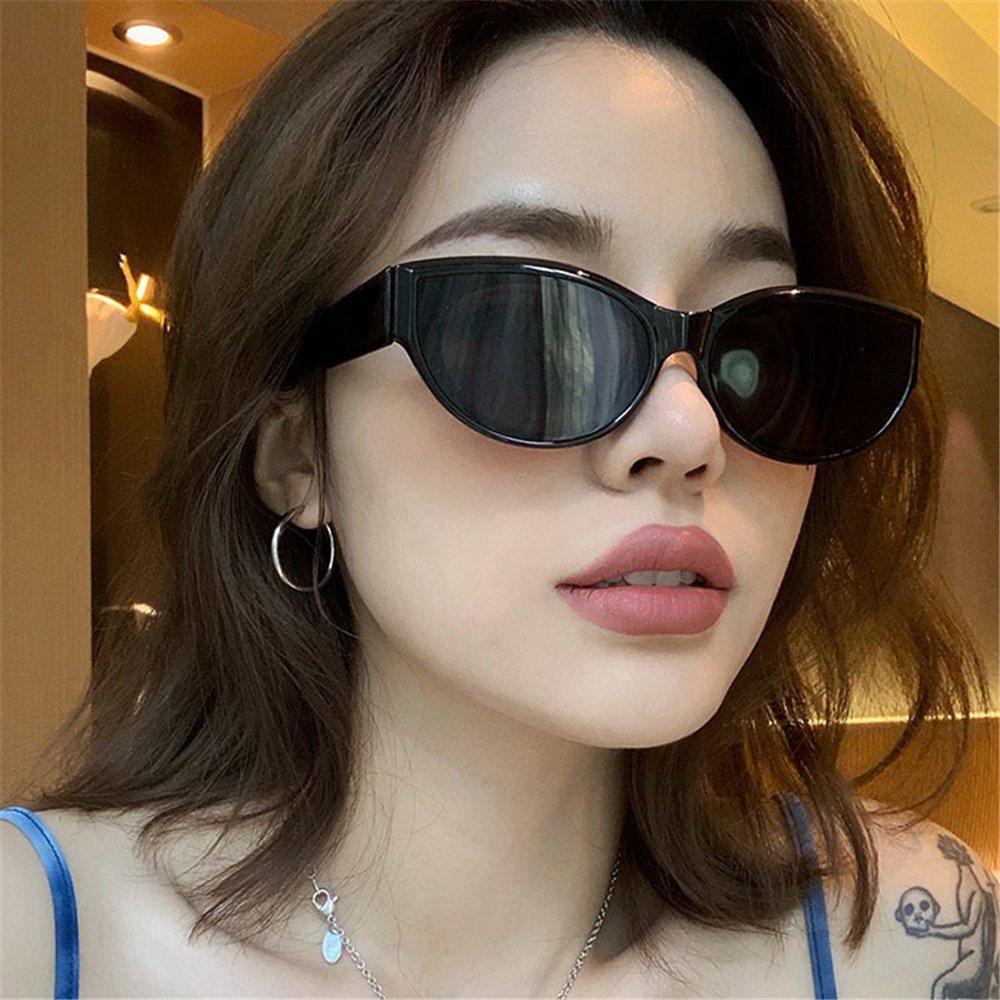 Retro Oval Frame Sunglasses Catwalk Small Frame Sun Glasses Men's/Women's Universal UV Protection Outdoor Travel Eyewear