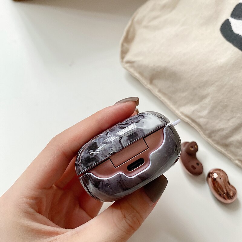 Moda Vintage Marmorizzazione Modello di Fiori Cassa Auricolare Per Samsung Boccioli di Live Rende Liscia di Plastica Dura di Lusso Della Copertura Antigraffio