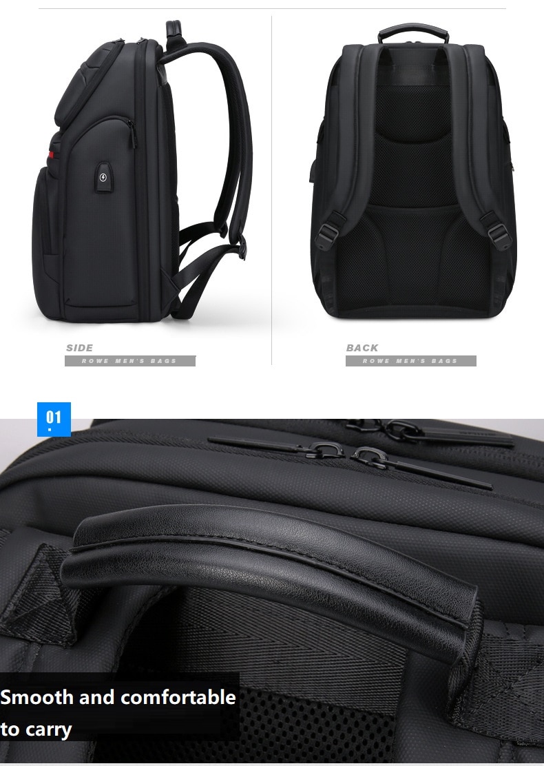 Spritzen-nachweisen Laptop Rucksack für Männer 17 17,3 Zoll Hohe Kapazität Multi-funktion Oxford Tuch Reisen Schule Rucksack usb