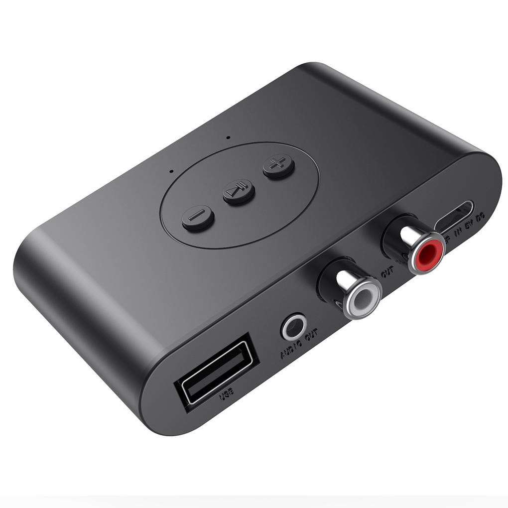 Draadloze Audio-ontvanger Bluetooth-Compatibel 5.0 Audio Adapter Met 3.5Mm &amp; Rca Poort En Ingebouwde Microfoon