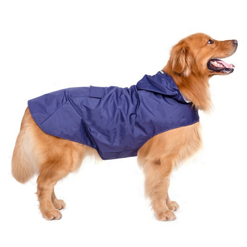Reflekterande hund regnjacka regnjacka jumpsuit vattentät husdjurskläder säkerhetsregnkläder för husdjur små medelstora hundar valp vovve
