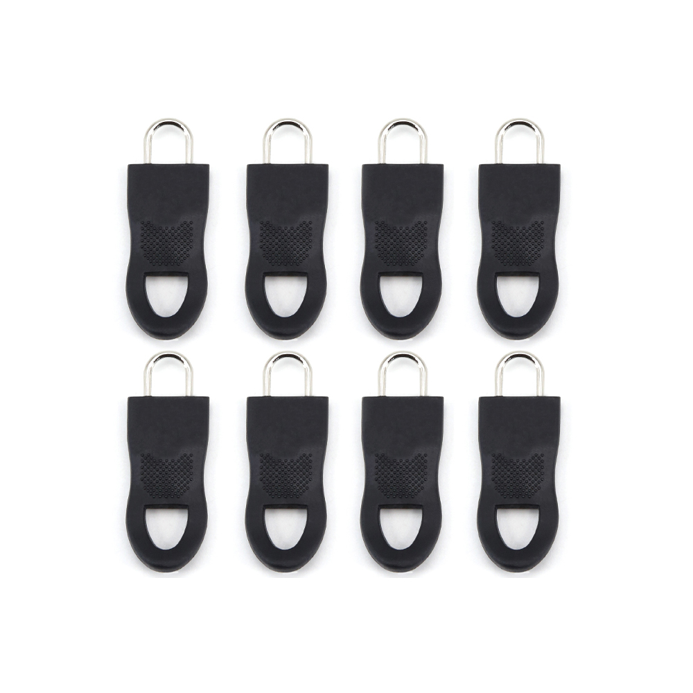 Universal replacement zipper pull head repair kit clothing zipper travel bag luggage backpack zipper pull head holder: B 8pcs