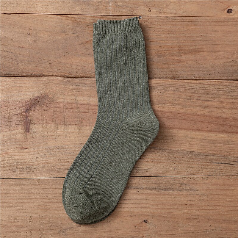 Japanese Loose Socks High School Girls Harajuku Socks Solid Colors Needles Knitting Striped Cotton Socks Women yellow blue black: AC01-4