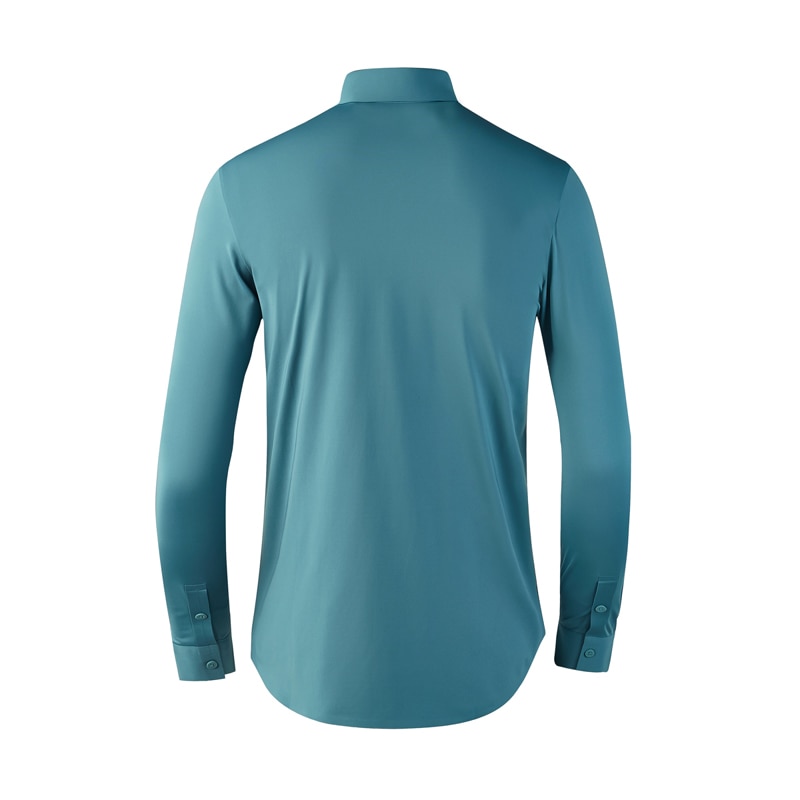 Merkki nylon paita miesten alas kaulus pitkähihainen ohut chemise homme yksivärinen bisnes miesten mekkopaidat plus koko