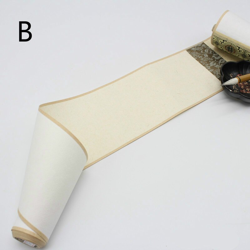 10cm*2m Exquisite Hand-made Chinese Painting Paper Scroll Rice Paper Creation of Works Chinese Xuan Paper Chinese Drawing Paper: B