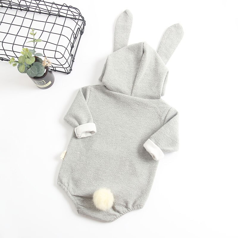 Milancel Baby Kleding Konijn Baby Body Bunny Oor Baby Outfit Katoen Jongens Bodysuit Lange Mouw Baby Kleding