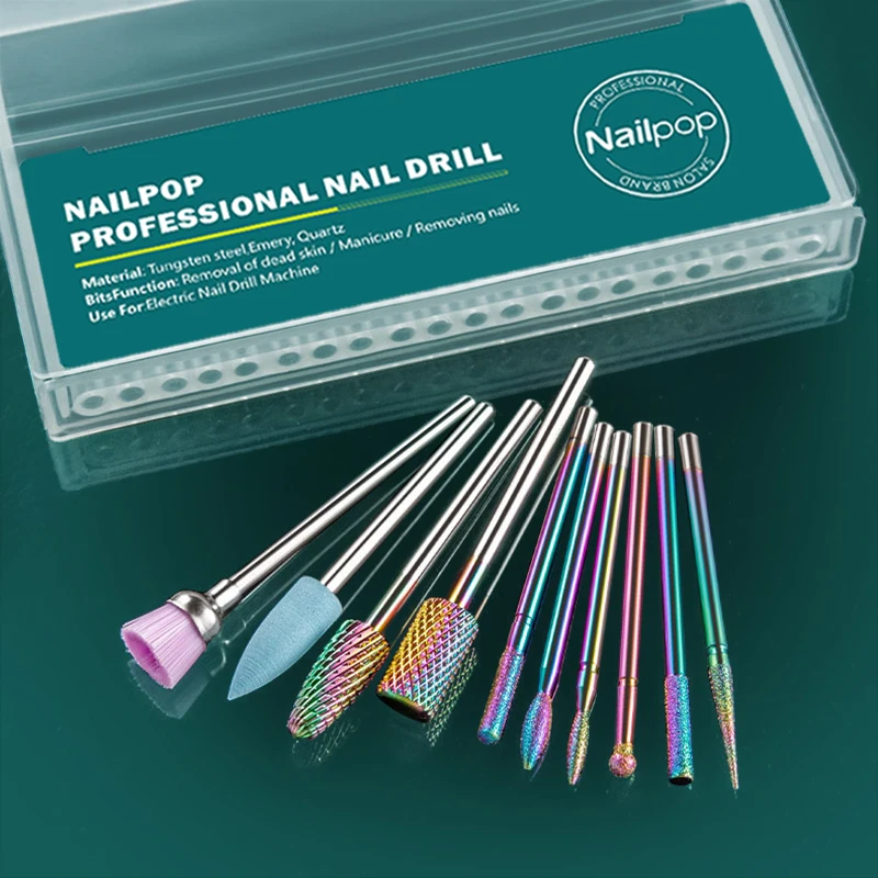 Nailpop-brocas para uñas para taladro eléctrico, accesorios para máquina de manicura, equipo, fresa, limas para uñas, herramientas para quitar Gel