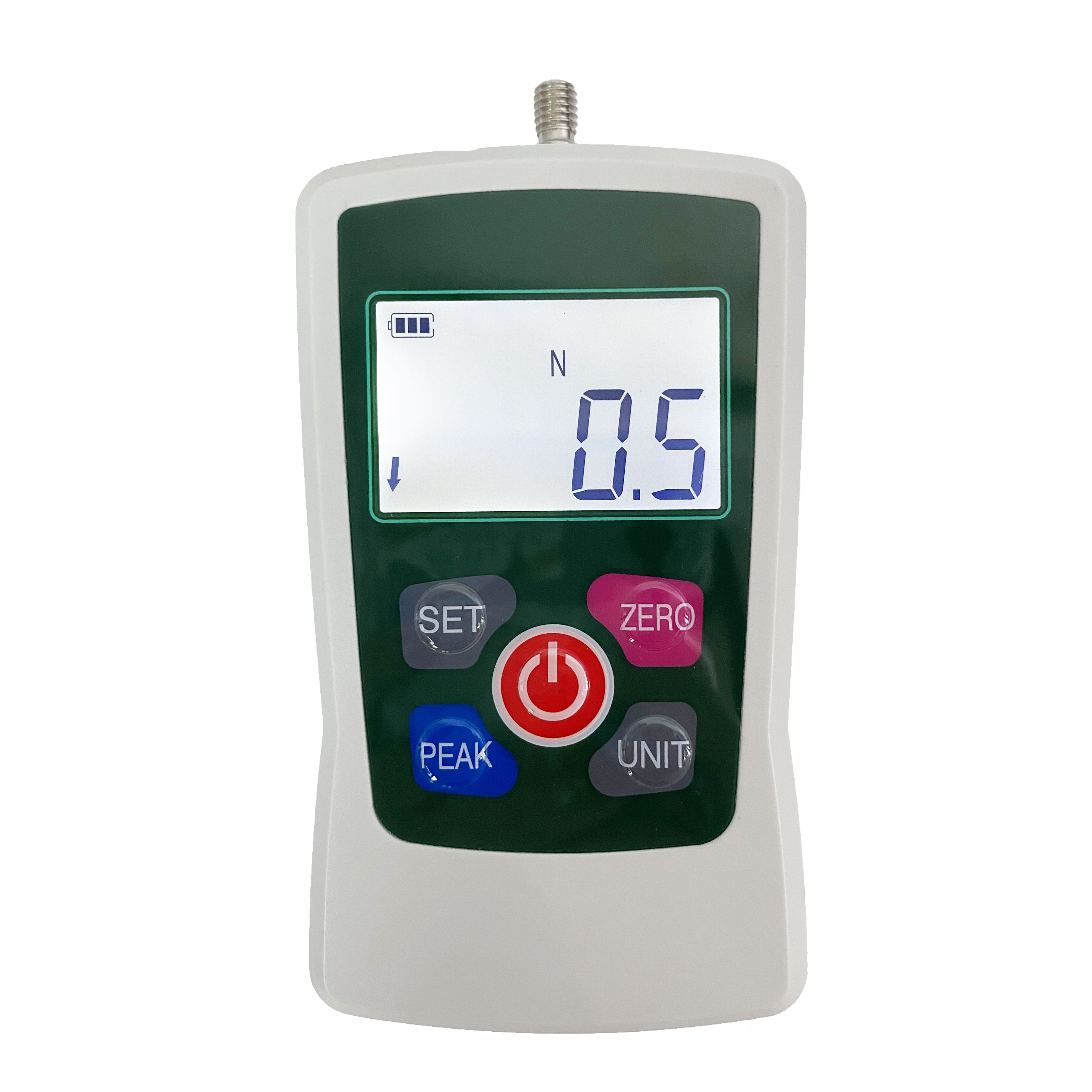 Indicador de fuerza de empuje Digital, medidor con un máximo de 500N, N, Kg, Lb, Oz, cuatro unidades, valor de carga máximo de 500N, 50kg, 110Lb, 1800Oz