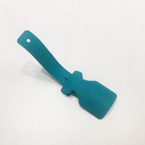 1/2Pcs Portable Lazy Shoe Helper Unisex With Handle Shoe Horn Plastic Easy to Use Sneakers Shoehorn Home Shoes Lifter Tool: Blue 1pc
