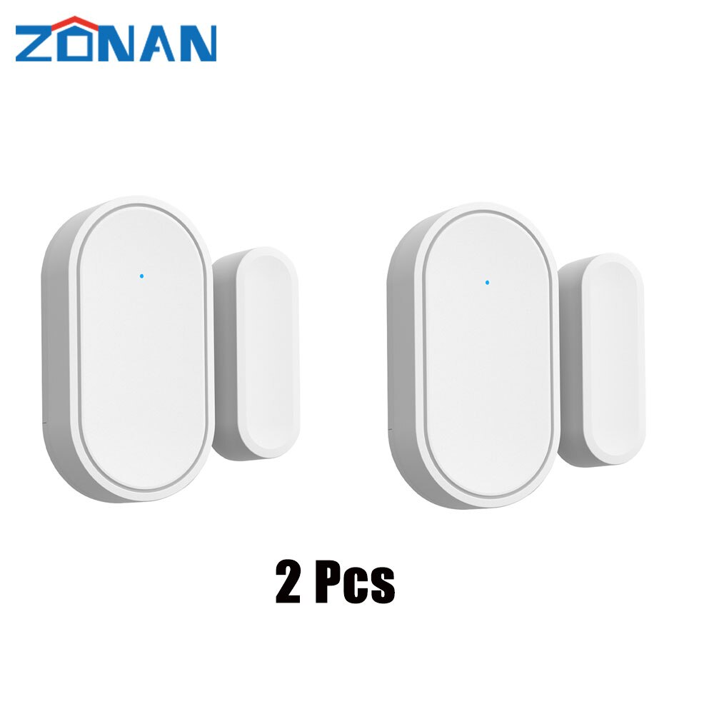 ZONAN D30 Mini 433MHz Wireless Window Door Sensor for Home Burglar Security Alarm System Remote Control Door Lock Android Ios: 2 Pcs