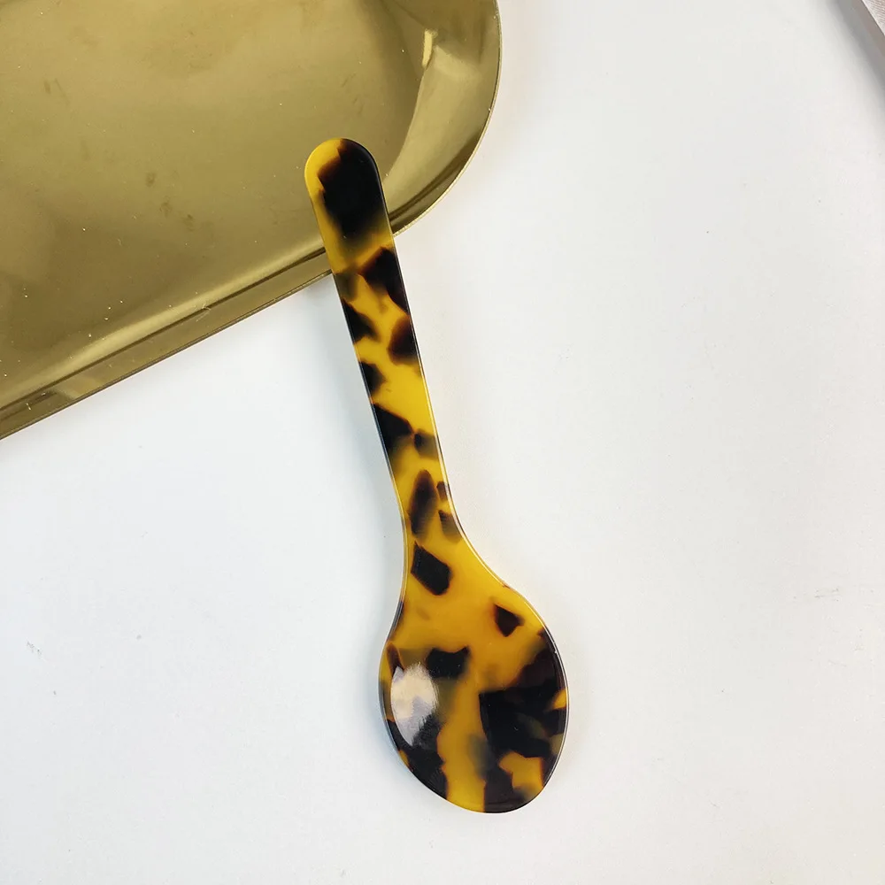 Kleurrijke acryl ijslepels, koffiekaviaar roerlepels, dessert theelepels, keukengerei, knutselgereedschap: Rood