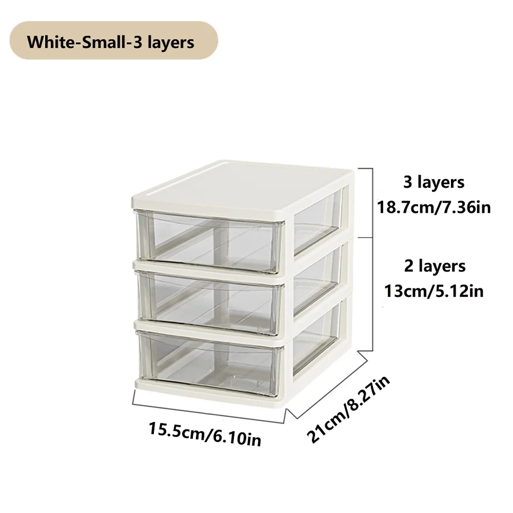 2-6 Layers small Desktop Storage Box with Drawer Heightened Table Organizer Plastic Office storage cabinet for home Stationery: Blue