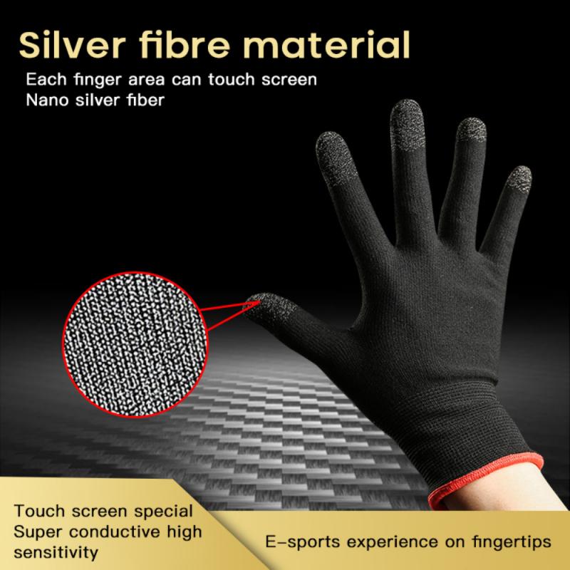 Winter Warm And Breathable Game Controller Sweat Proof Gaming Finger Gloves Non-Scratch Sleeve Sensitive Nylon Mobile Touch