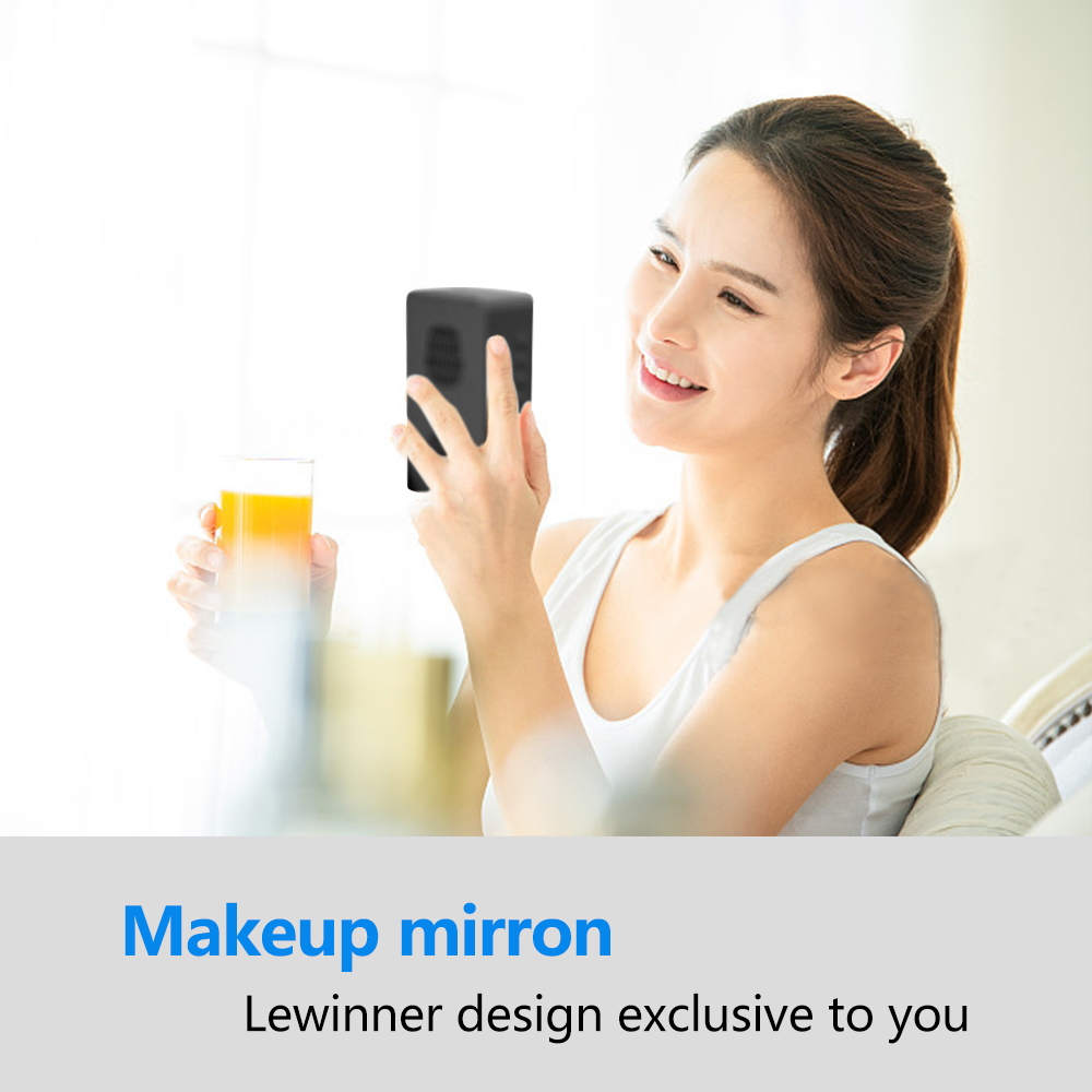 Draagbare Draadloze Bluetooth 5.0 Speaker Kolom Super Bass Stereo Subwoofer Ondersteuning Tf Aux Spiegel Wekker Fm Ontvanger Radio