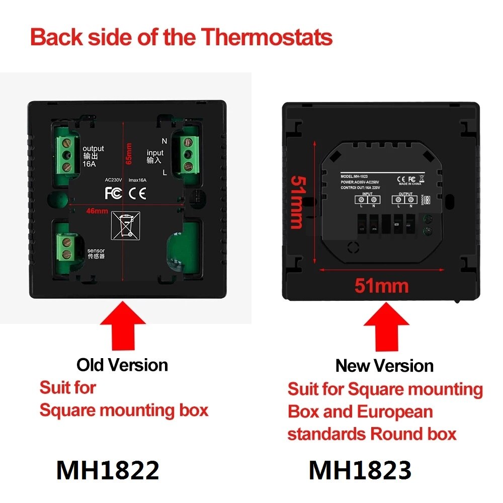 110V 120V 220V Programmable Temperature Controller Warm Floor WiFi Thermostat with Sensor