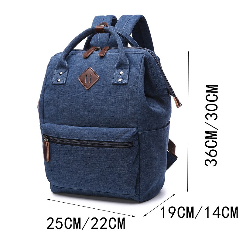 Scione Canvas Heren Rugzak School Rugzak Mannen Vintage Rugzakken Vrouwen Reizen Schouder Bagpack Tieners Laptop Back Pack