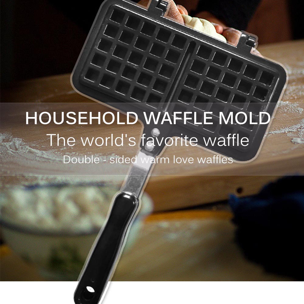 2 Model Waffle Maker Heart Shaped DIY Waffle Maker Waffle Cake Mold Baking Tray Household Baking Accessories Gas Pancake Maker
