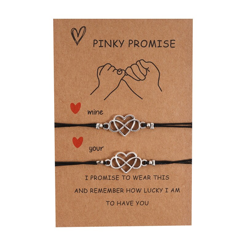 Nuovo Braccialetto di Fascino di DIY Per Amicizia Coppia 2 pz/set di Pietra Vulcanica Braccialetto di Perline Braccialetti Per Le Donne Uomo Fortunato Desideri Gioielli regalo: 5