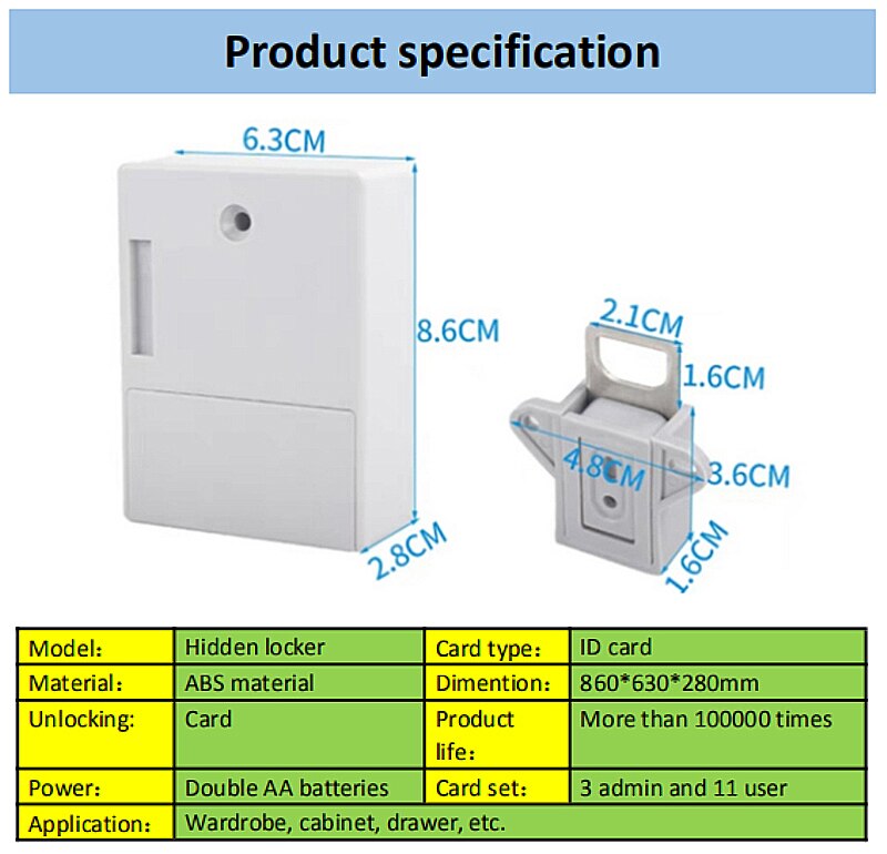 Cierre Invisible inteligente armarios de cajones de bricolaje muebles cajón armario guardarropa zapato Invisible puerta del cajón de armario cerradura nueva