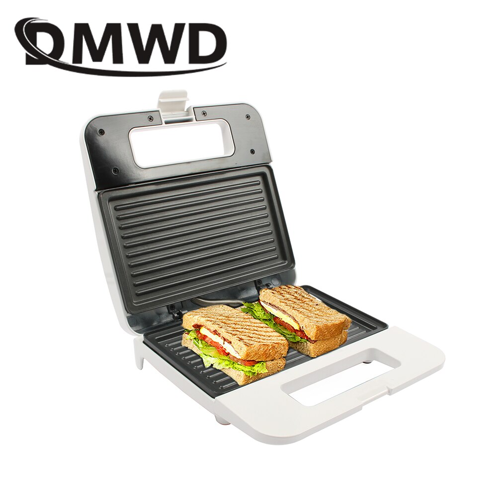 DMWD Elektrische Ei Sandwich Hersteller Mini Grillen Panini Backen Platten Toaster Multifunktions nicht-Stock waffel Frühstück Maschine EU