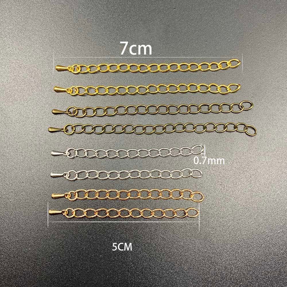 20 stks/partij 50-70mm Uitgebreide Uitbreiding Staart Keten Connectors Water End Kralen Voor DIY Sieraden Maken armband Ketting