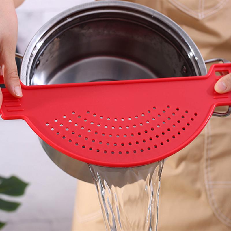 Creatieve Plastic Afvoer Mand Wassen Rijst Filter Lekvrij Baffle Pot Side Afdruiprek Side Afdruiprek Keuken Accessoires Gadgets