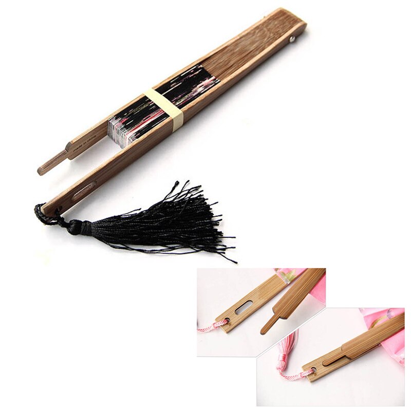 Classic Cherry Bloem Japanse Blossom Hand Fan Oppervlak Vouwen Bamboe Ronde Cirkel Fan Bruiloft Gunsten