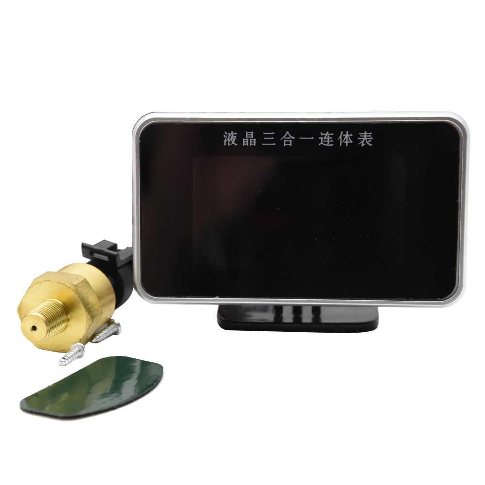 HD 3 In 1 LCD Digital Car truck water temp gauge Voltmeter Oil pressure Meter Thermometer Sensor 10mm Auto Boat temperature moto