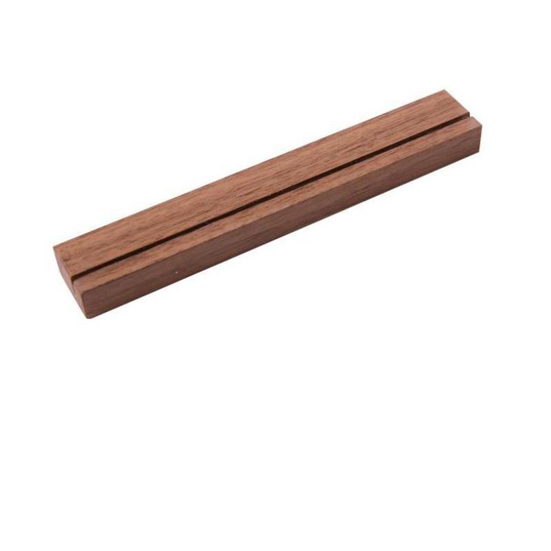 Solid Wood Note Clip Calendar Holder Stand Photo Display Stand Wedding Desktop Picture Clip Wooden Name Card Label Rack: Walnut length 160mm