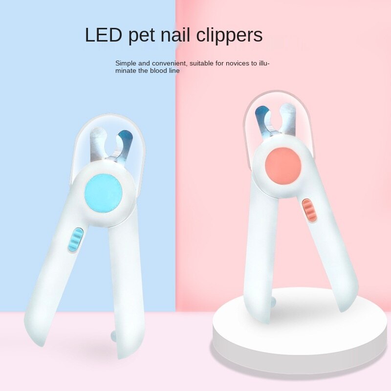 Negleklipper til katte, negleklipper til hunde, negleklipper til kæledyr, led-lys, anti-blod-position, manicure-forsyninger