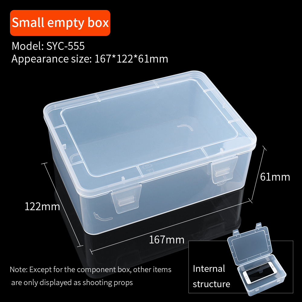 Luxianzi Transparante Plastic Opslag Gereedschap Doos Met Handvat Verstelbare Reparatie Toolbox Hardware Schroef Stofdicht Organizer Case: LXZ920031