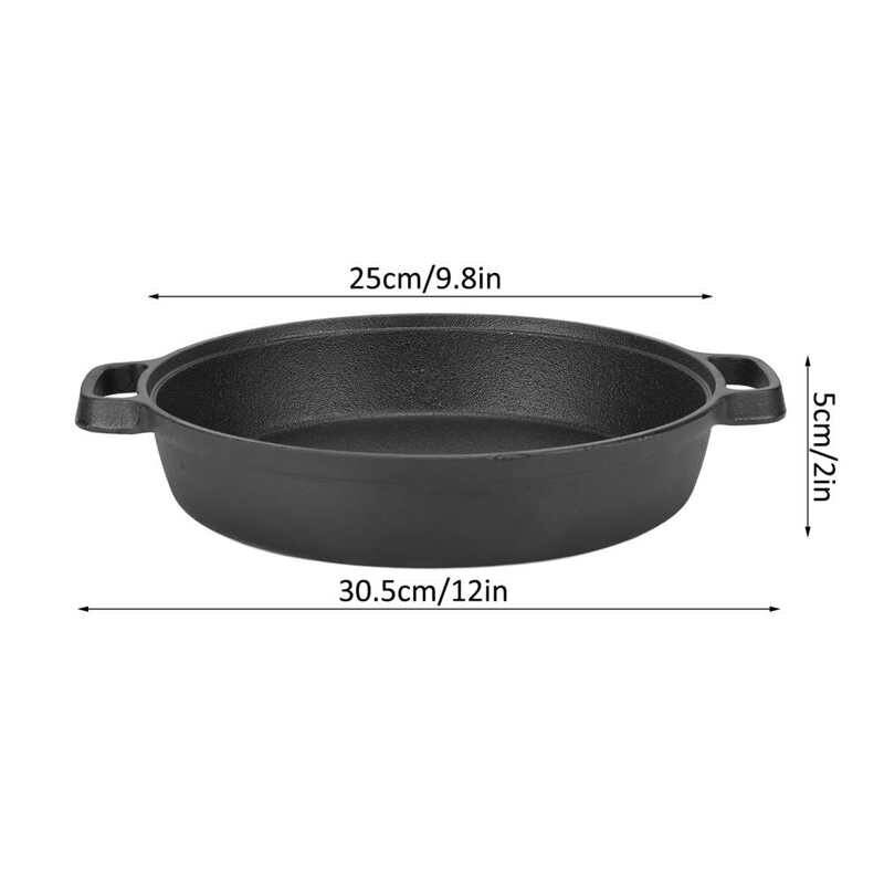 Frying Pan Pancake Pan 25CM 2 Handle for Kitchen