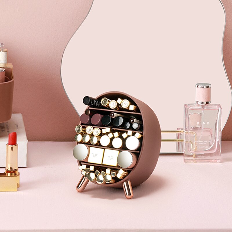 Makeup Organizer Adjustable Storage Box For Eyebrow Pencil Lipstick Eyeliner Storage Box Display Stand Holder