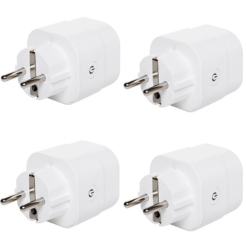ZigBee Smart Plug 16A Adapter Power Monitor Timer Socket Remote Control Tuya Wireless Outlet for Alexa Google Home Assistant HUB: 4PCS Zigbee socket