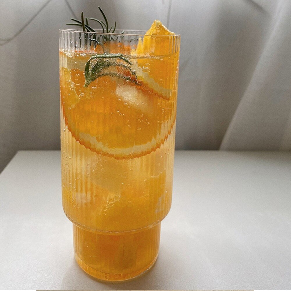 Glass Cup Transparent Tea Coffee Mug Ice Beer Cup Heat Resistant Insulated Glass Cup Milk Juice Mug Origami Style