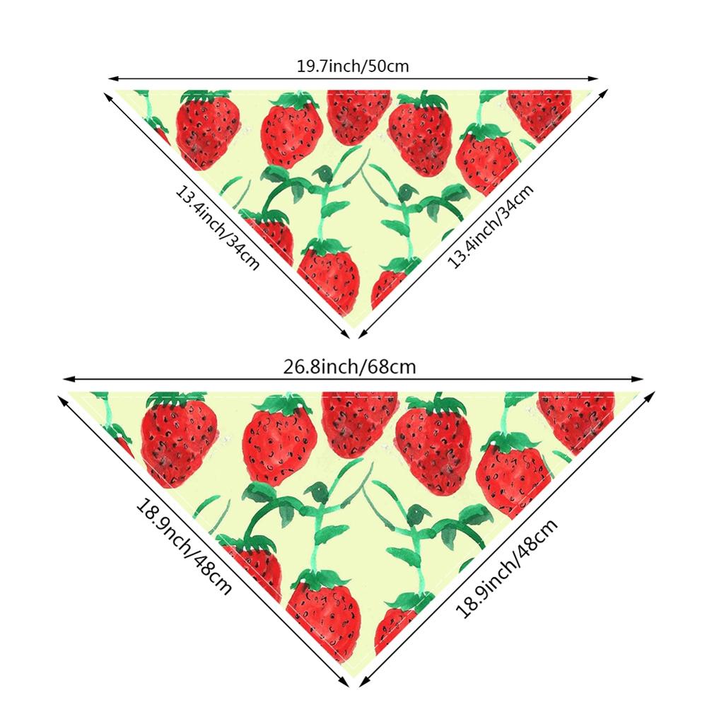 Zomer Pet Kat Hond Bandana Kraag Verstelbare Halsdoek Driehoek Sjaal Tropische Fruit Patroon Speeksel Handdoek Dierbenodigdheden