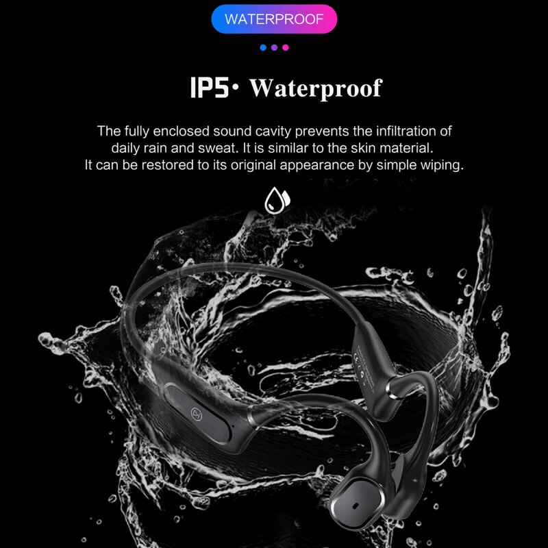 Beengeleiding Oortelefoon Bluetooth 5.0 Draadloze Sport Oortelefoon Oortelefoon Beengeleiding Open Oor Outdoor Sport Auriculares