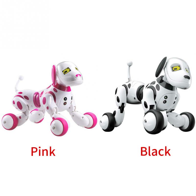Juguete electrónico para mascotas, juguete inalámbrico para de cumpleaños, canta baile, Perro Robot inteligente RC, educativo, interactivo, Led