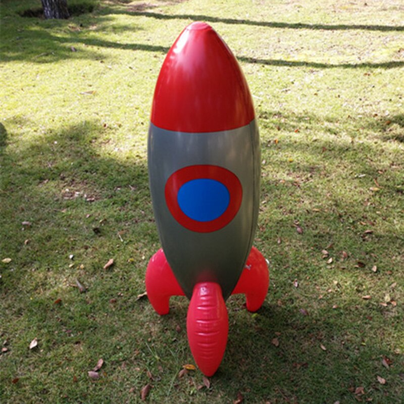 103*28Cm Kids Opblaasbare Speelgoed Raket Rood Missile Podium Verjaardagsfeestje Outdoor Decoratie Props Voor Kinderen Meisje Jongen