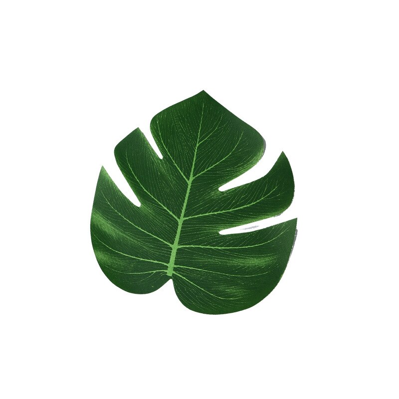 12 stk sommer tropisk fest kunstige palmeblade monstera hawaiiansk fest jungle strand tema fest dekoration hawaii boligindretning