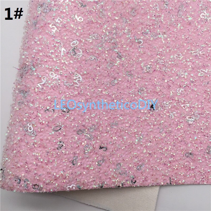 1pc 21 x 29cm roze glitterstof, hartjes bedrukt glitterleer, glitterleren vellen voor het maken van strikken leosyntheticodiy 6 s 64: 1