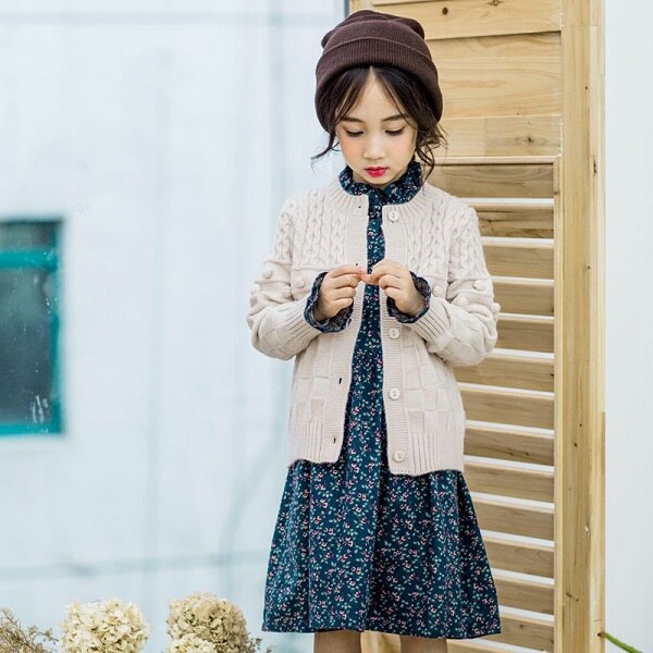 Suéter bolha feito à mão para bebês, casaco cardigã de malha com bolhas, manga comprida, blusa simples de botão para meninas 2019: beige / 2T