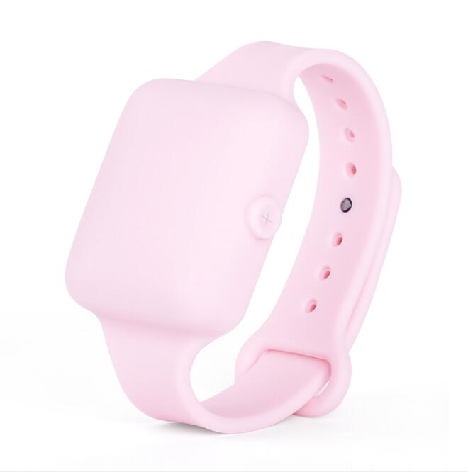 Genanvendelig silikone flydende bærbar beholder håndvask armbånd dispenser håndsprit armbånd håndsprit armbånd: Lyserød