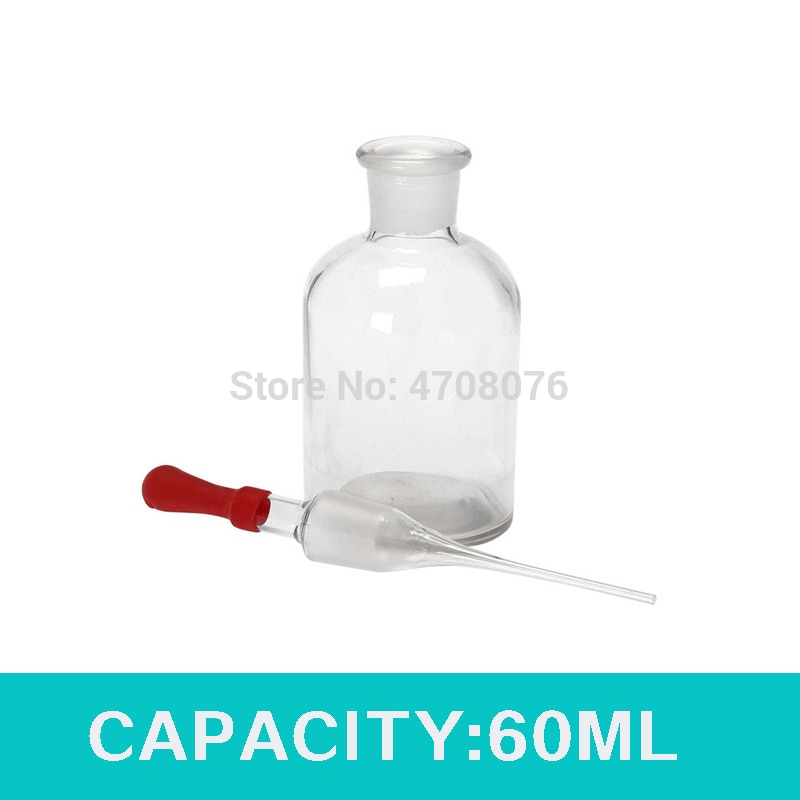 30/60/125ml 3 stk/pak Glas Dropping Fles Pipet Grond Stopper en Dropper Borosilicate dropping fles Pyrex pipet