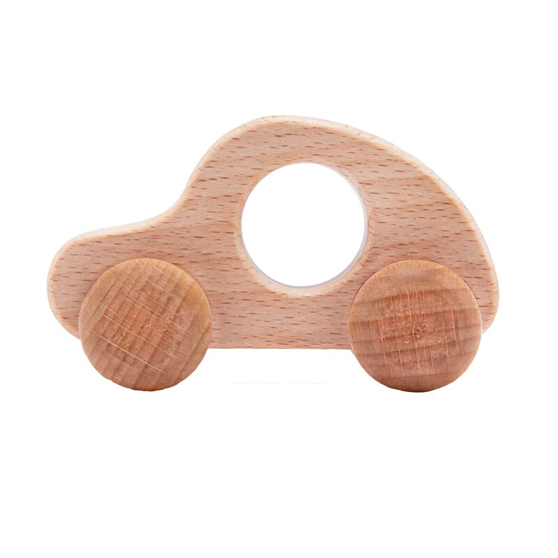 Baby Toys Beech Wooden Blocks Wooden Car Cartoon Educational Montessori Toys For Children Teething Baby Birthday Products: 1