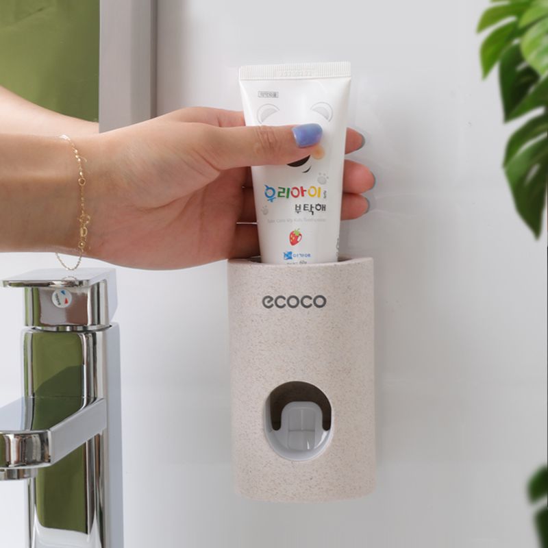 Automatische tandpasta dispenser stofdichte tandenborstelhouder wandmontage standaard badkamer accessoires set tandpasta knijpers tand