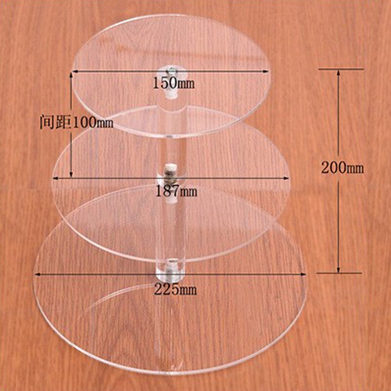 3 4 5 Tier Cake Houder Ronde Acryl Cupcake Cake Stand Monteren Demonteren Thuis Verjaardag Gereedschap Party Stand Decoratie: 3 Tier